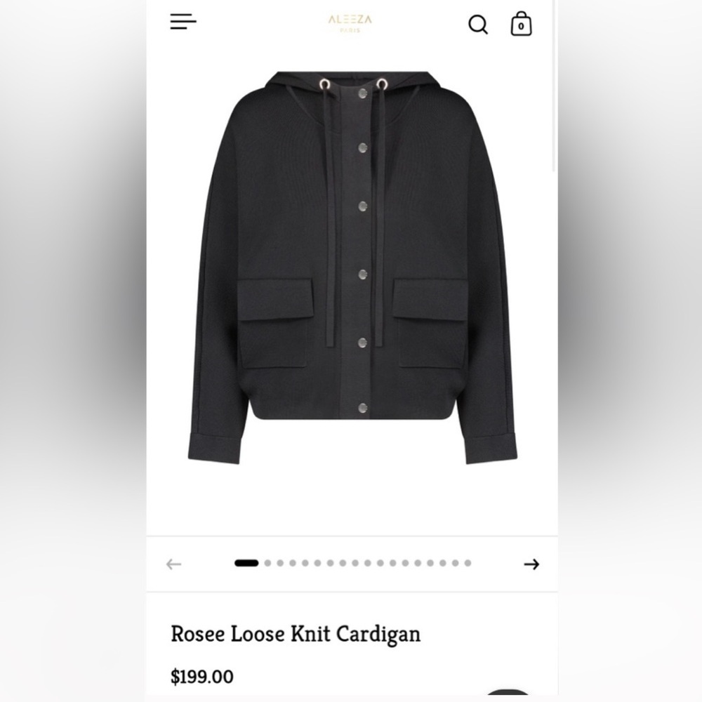 Aleeza Paris Rosee Loose Knit Cardigan NWT